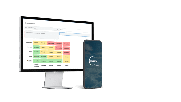 REDiFly Safety Management System on Mobile and desktop