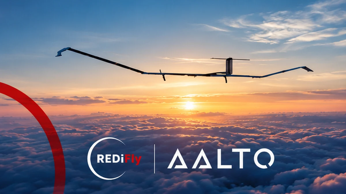 AALTO and REDiFly partnership announcement featuring Zephyr above the clouds